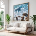 “The Sea in Me” artwork by Giota Vorgia in a modern interior