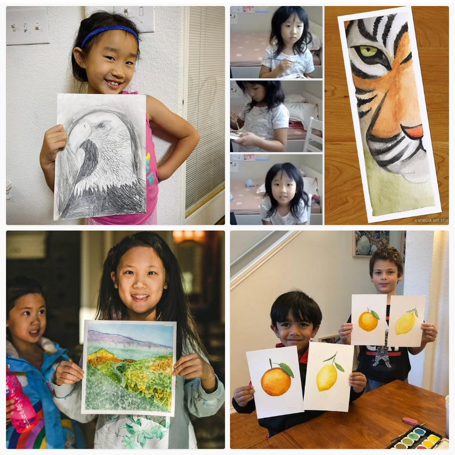kids showing their work